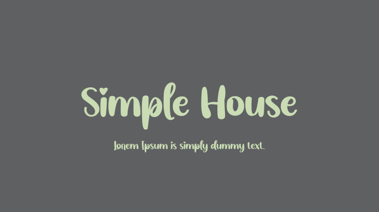Simple House Font