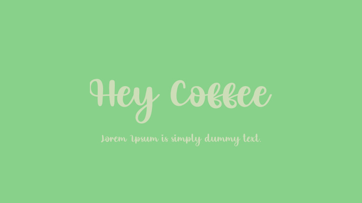 Hey Coffee Font