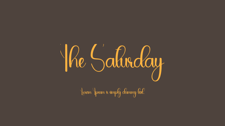 The Saturday Font