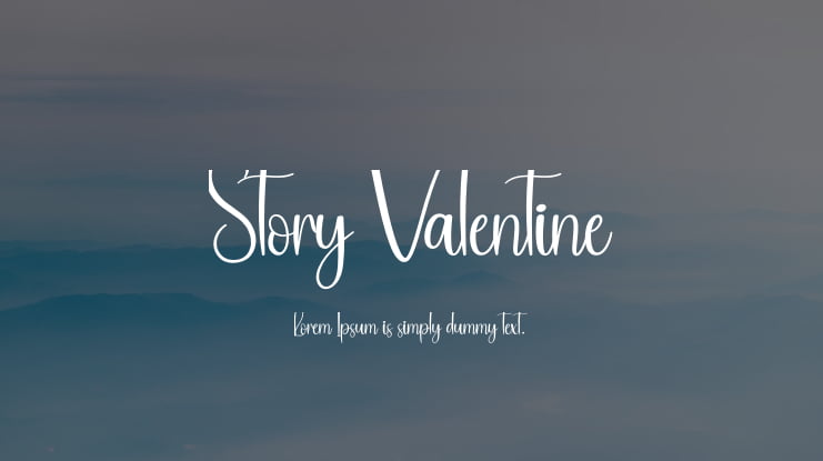 Story Valentine Font