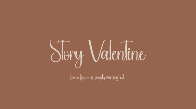 Story Valentine Font