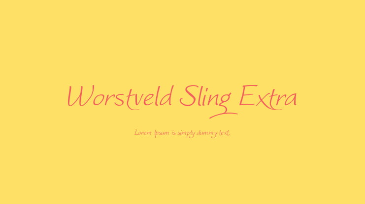 Worstveld Sling Extra Font Family
