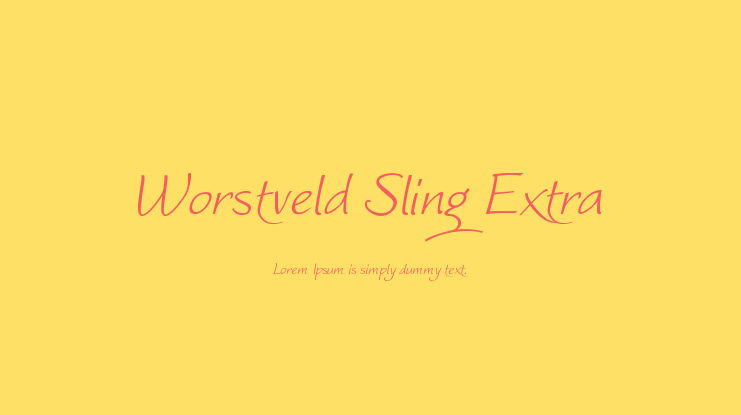 Worstveld Sling Extra Font Family