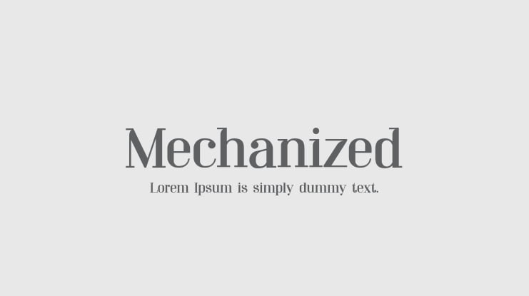 Mechanized Font Family