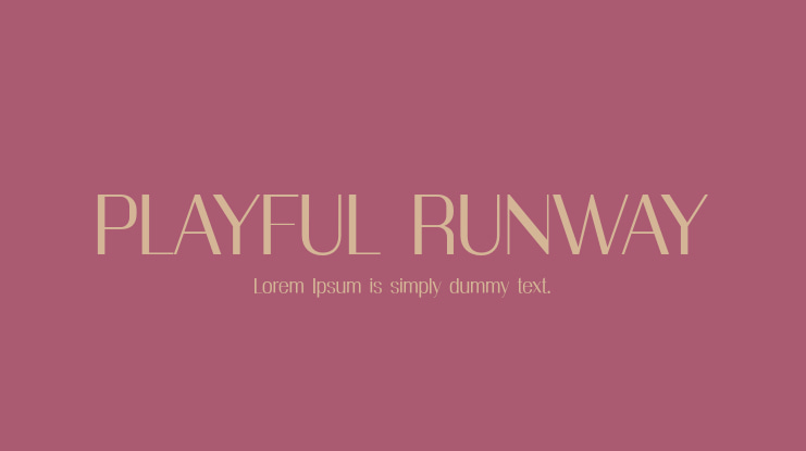 PLAYFUL RUNWAY Font Family