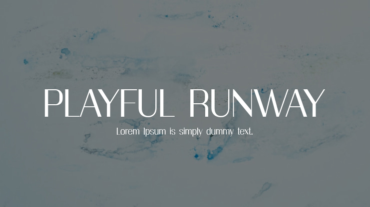 PLAYFUL RUNWAY Font Family