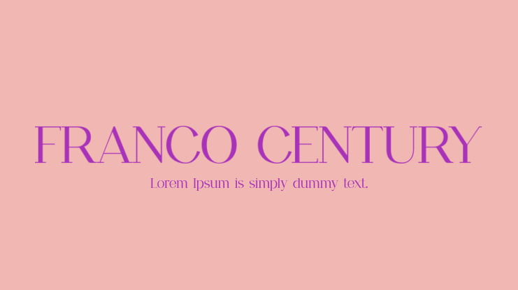 FRANCO CENTURY Font Family