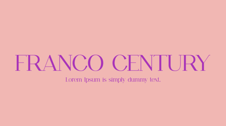 FRANCO CENTURY Font Family