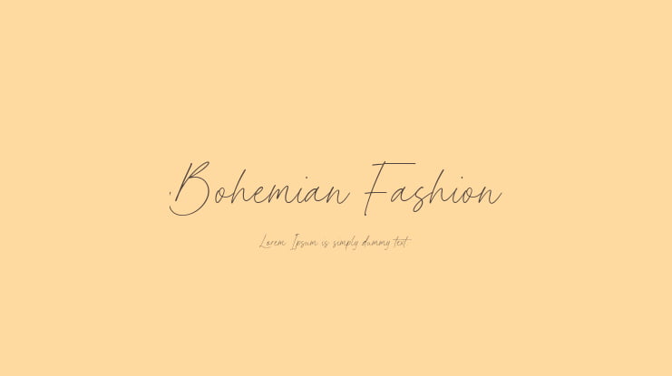 Bohemian Fashion Font