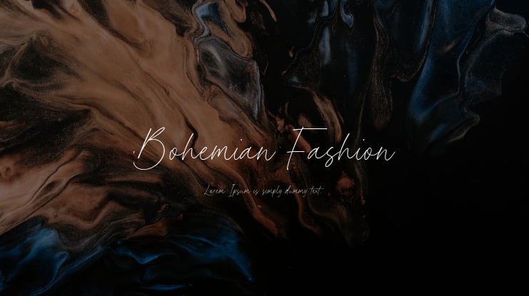 Bohemian Fashion Font