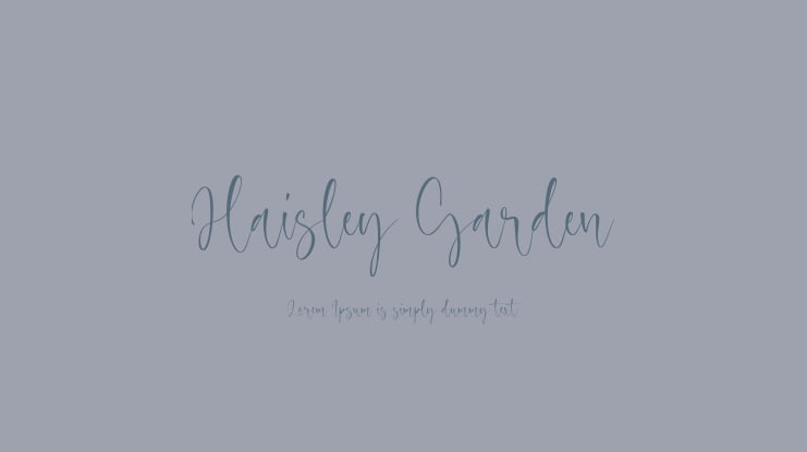 Haisley Garden Font