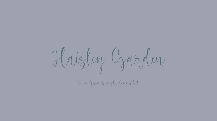 Haisley Garden Font