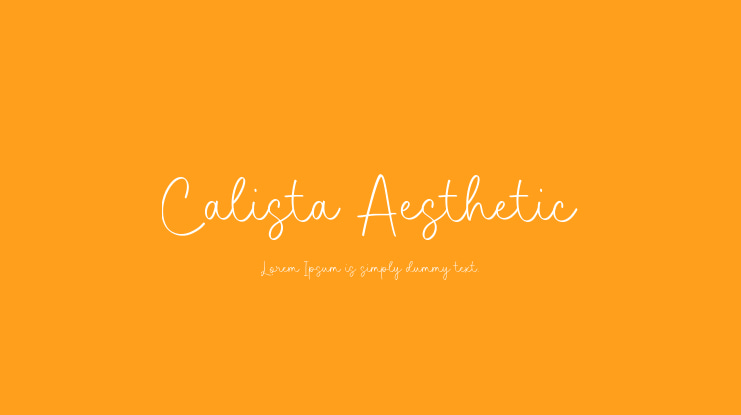 Calista Aesthetic Font