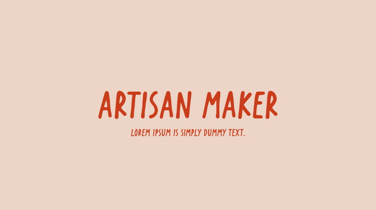 Artisan Maker Font