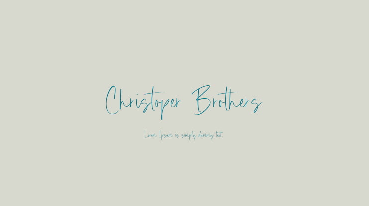 Christoper Brothers Font