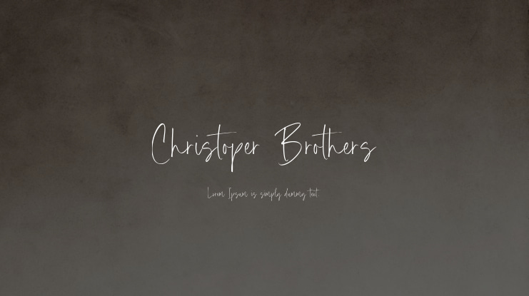 Christoper Brothers Font