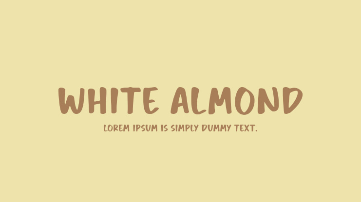 White Almond Font