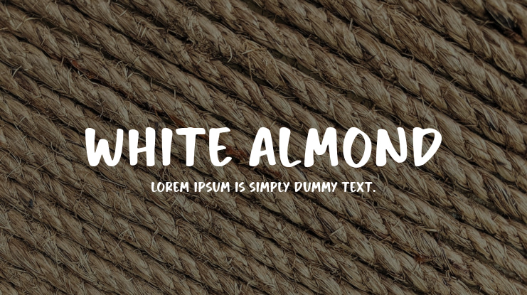 White Almond Font