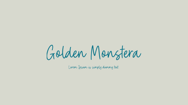 Golden Monstera Font