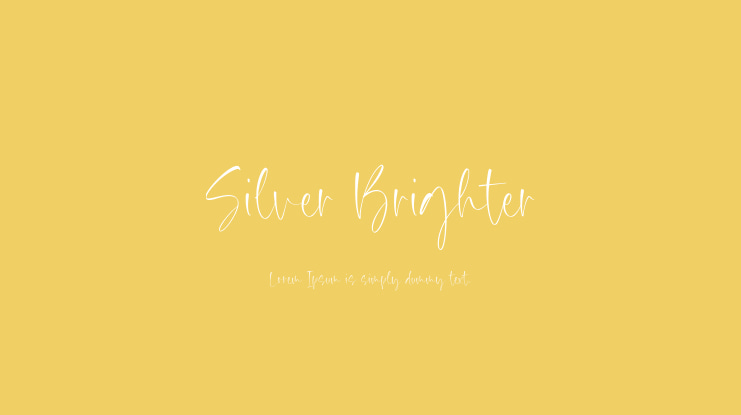 Silver Brighter Font