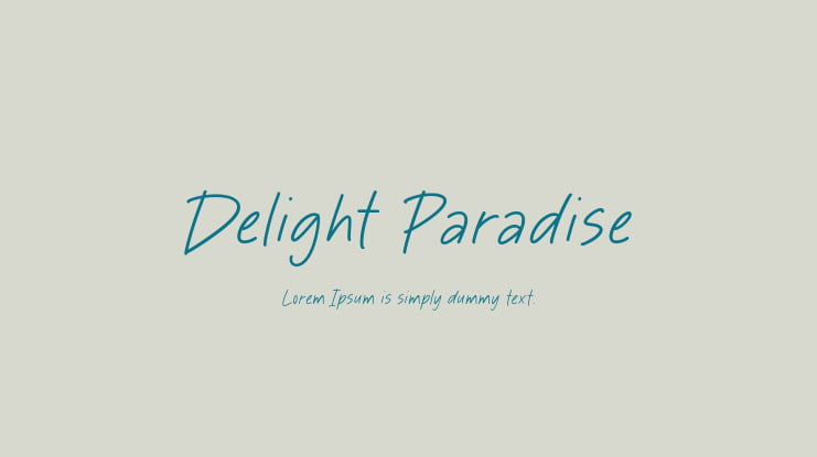 Delight Paradise Font
