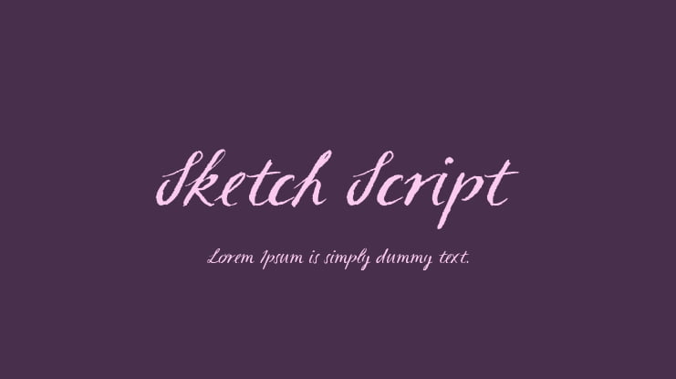 Sketch Script Font