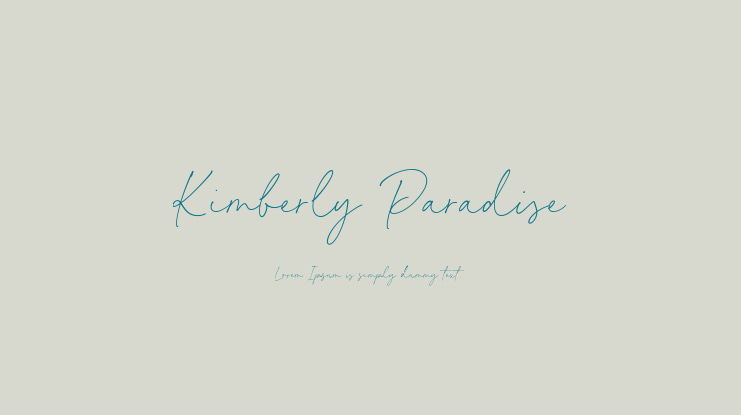 Kimberly Paradise Font
