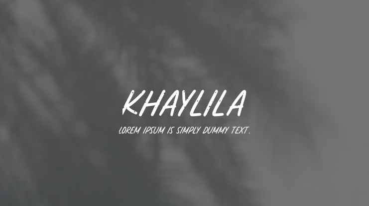 Khaylila Font