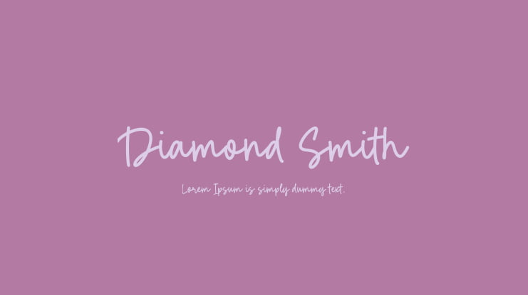 Diamond Smith Font