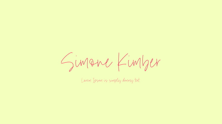 Simone Kimber Font