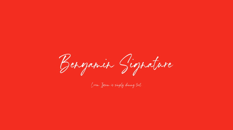 Benyamin Signature Font
