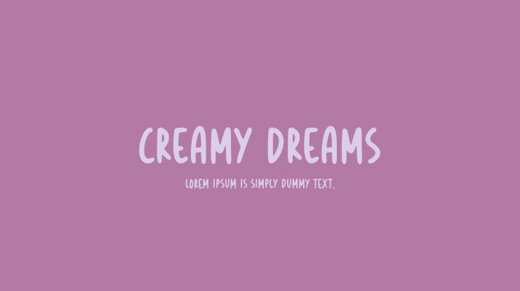 Creamy Dreams Font