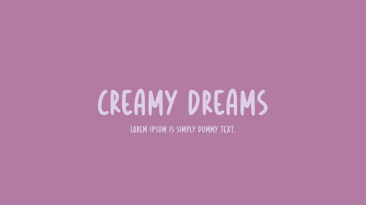 Creamy Dreams Font