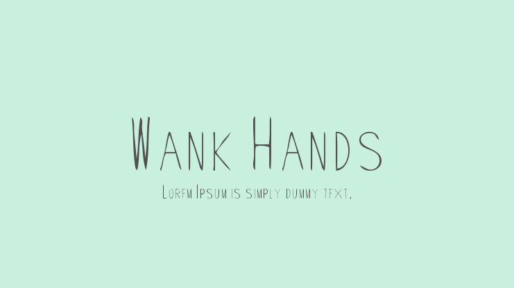 Wank Hands Font
