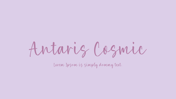 Antaris Cosmic Font