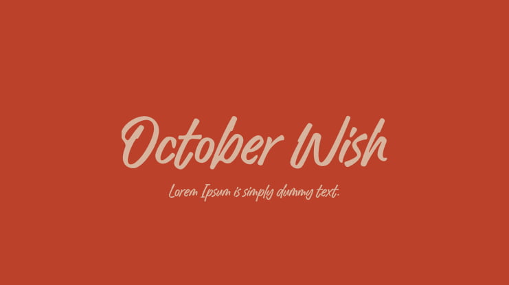 October Wish Font
