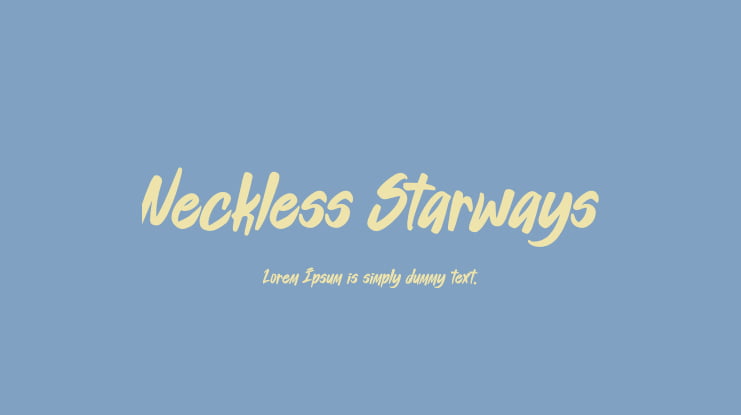 Neckless Starways Font