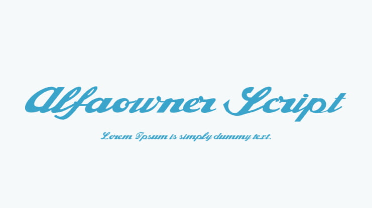 Alfaowner Script Font