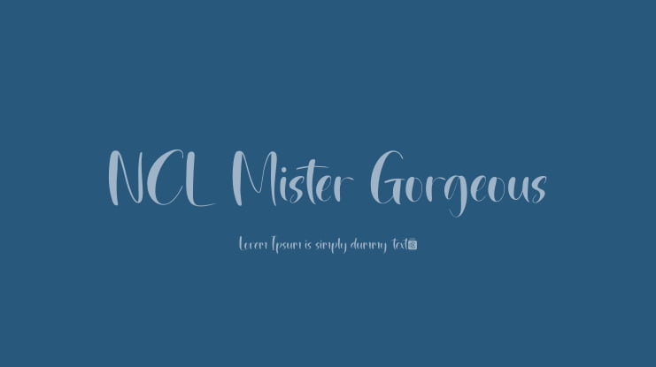 NCL Mister Gorgeous Font
