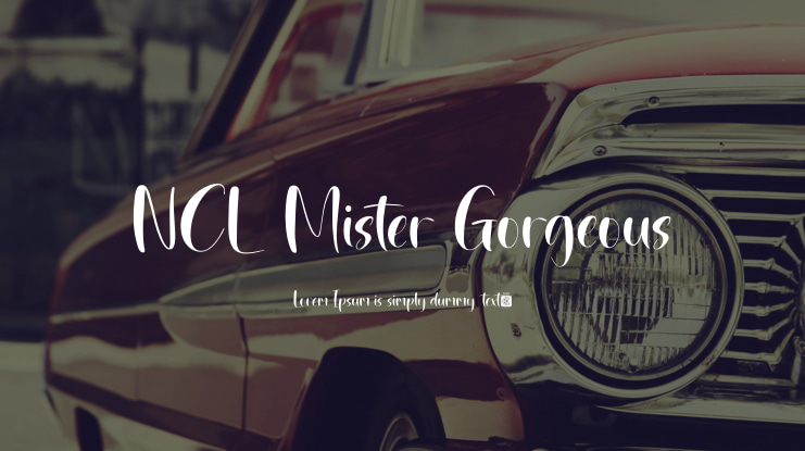 NCL Mister Gorgeous Font