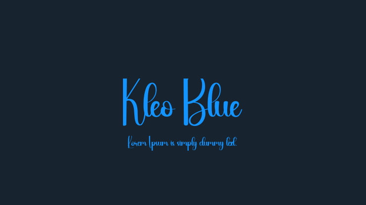 Kleo Blue Font