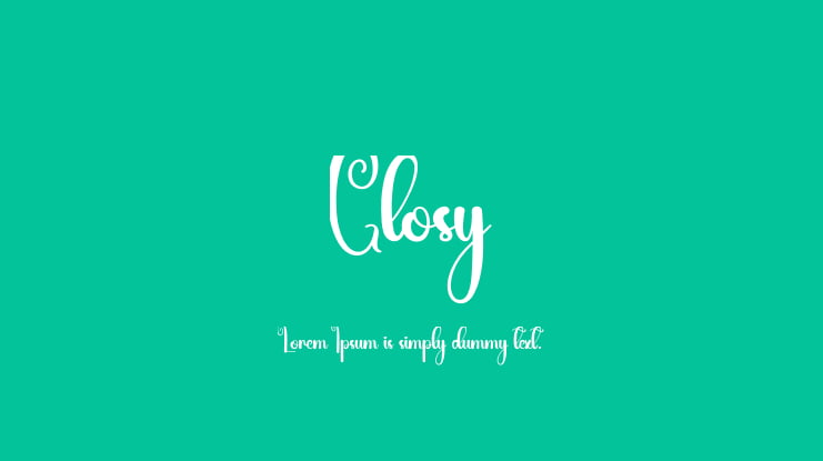 Glosy Font