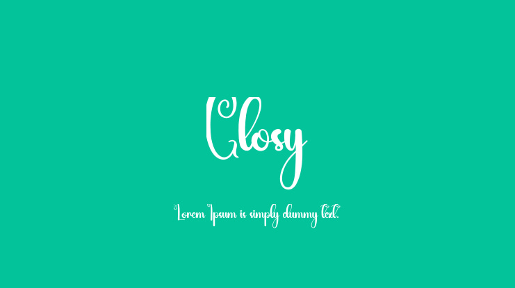Glosy Font