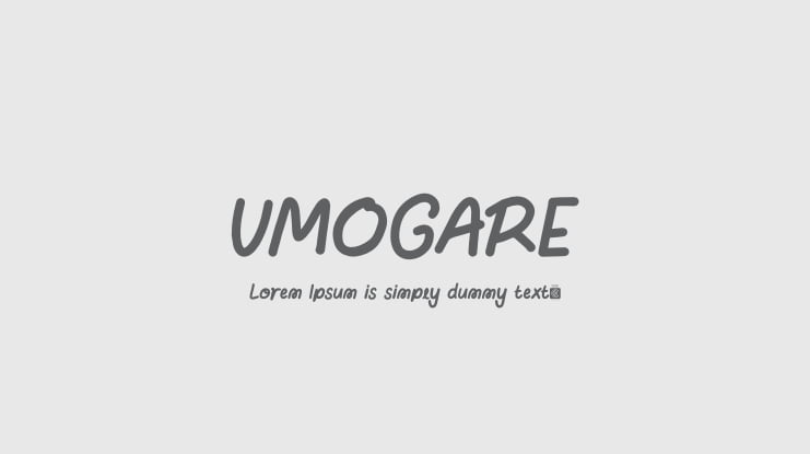 UMOGARE Font