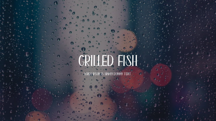 Grilled Fish Font