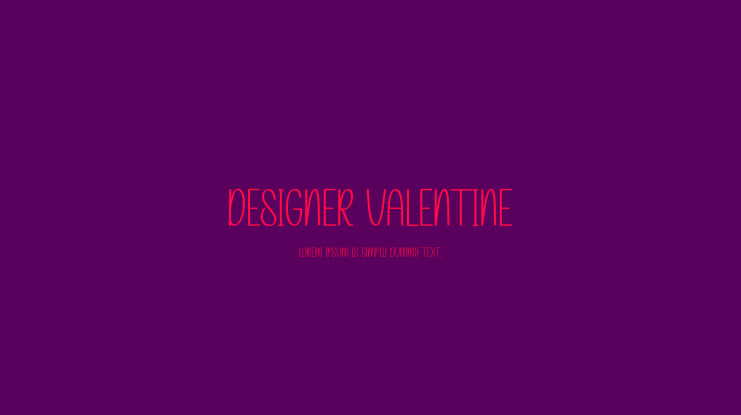 Designer Valentine Font