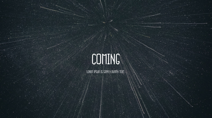 Coming Font