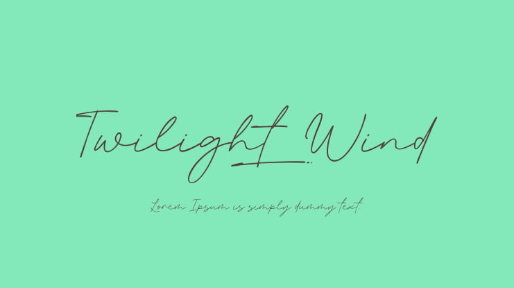 Twilight Wind Font