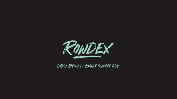 Rowdex Font