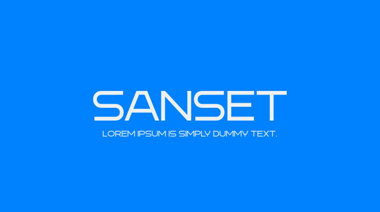 Sanset Font